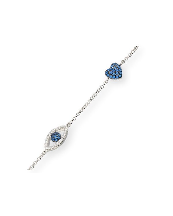 Saphir, Zirkonia Armband Silber 925-Colorstone-Carat and Friends