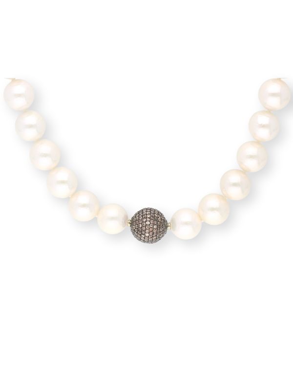 Perlen, Zirkonia Halskette Silber 925 - Pearls von Carat