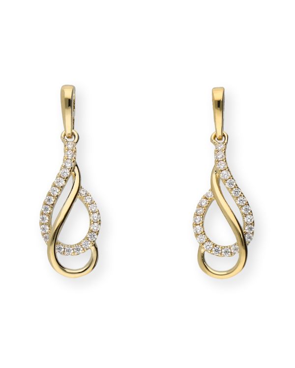 dormeuses zirconia laiton plaqué - Style de Carat and Friends