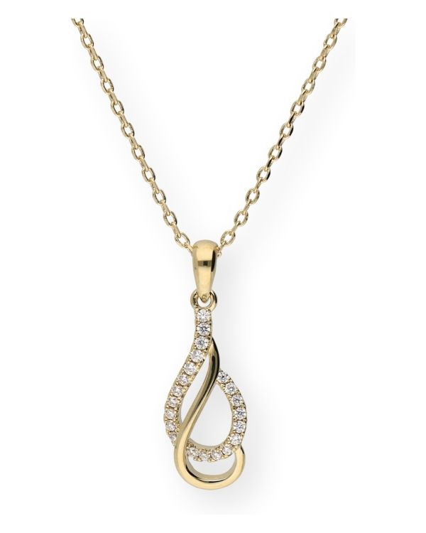 Zirkonia Halskette Messing Plaqué - Style von Carat and Friends
