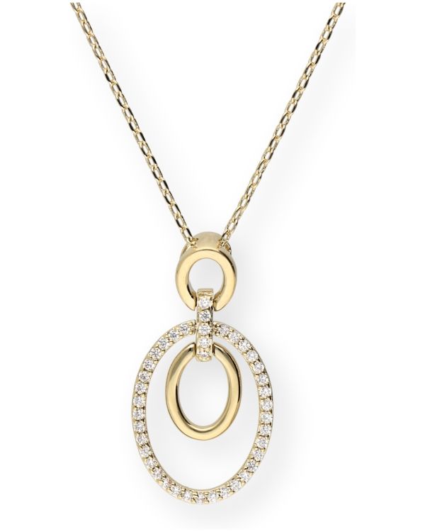 Zirkonia Halskette Messing Plaqué - Style von Carat and Friends