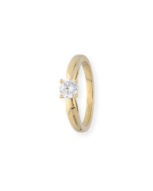 Zirkonia Ring Messing Plaqué - Solitaire von Carat and Friends