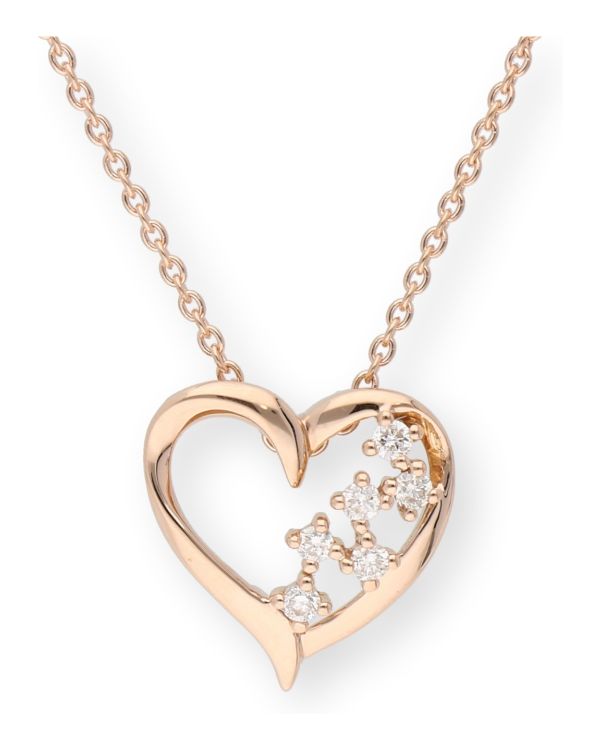 collier diamant or 18 ct - Hearts de Diamonds by Carat