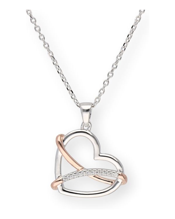 Zirkonia Halskette Silber 925 - Hearts von Carat