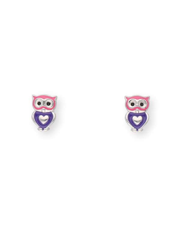 boucles d'oreilles émail argent 925 - Motifs de Carat Kids
