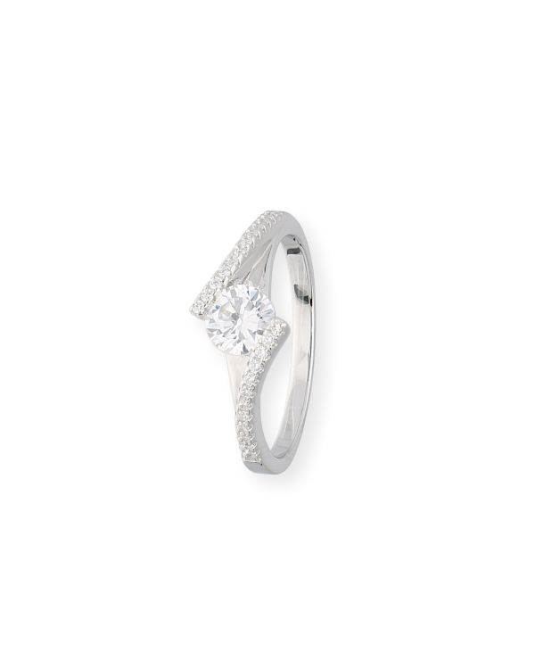 bague zirconia argent 925 - Solitaire de Carat