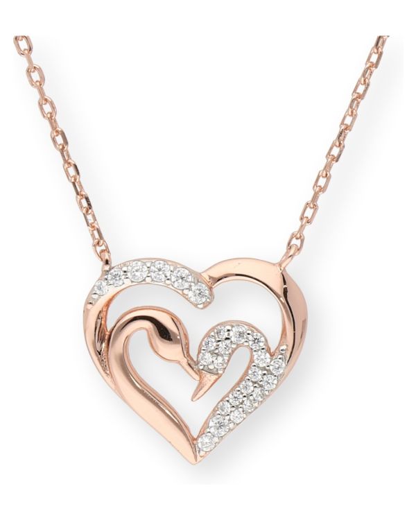 Zirkonia Halskette Silber 925 - Hearts von Carat and Friends