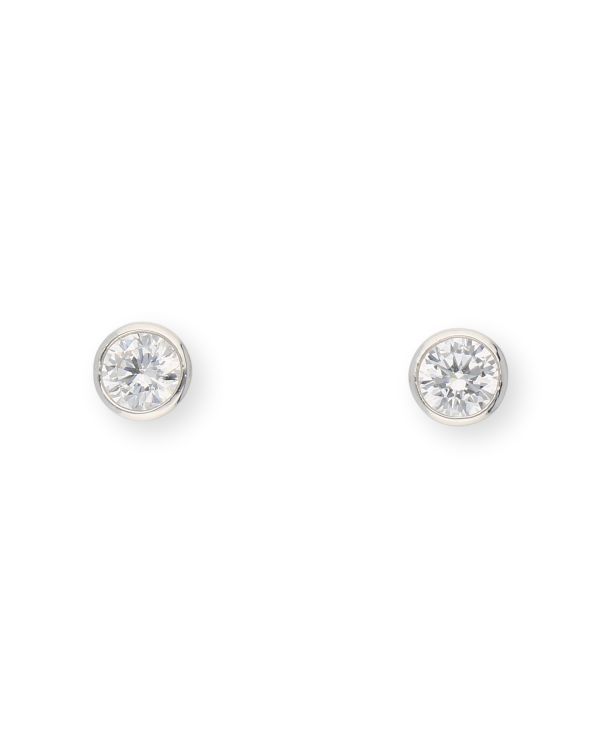 Zirkonia Ohrstecker Silber 925 - Solitaire von Carat