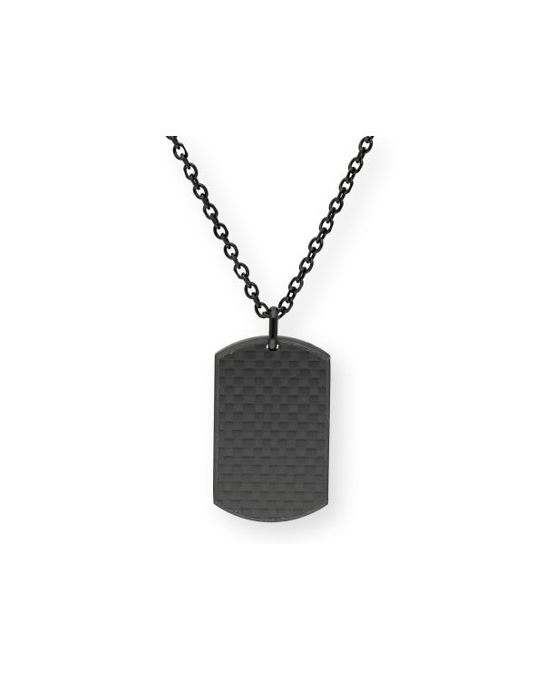 Karbon Halskette Edelstahl - Men's Classic von Carat Men