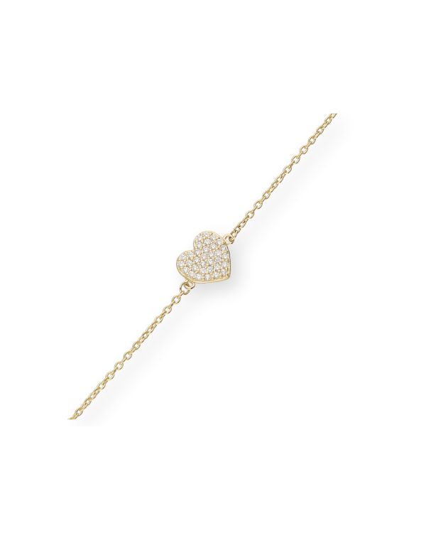 Bracelet Zirconia Or 9 ct - Hearts de Carat