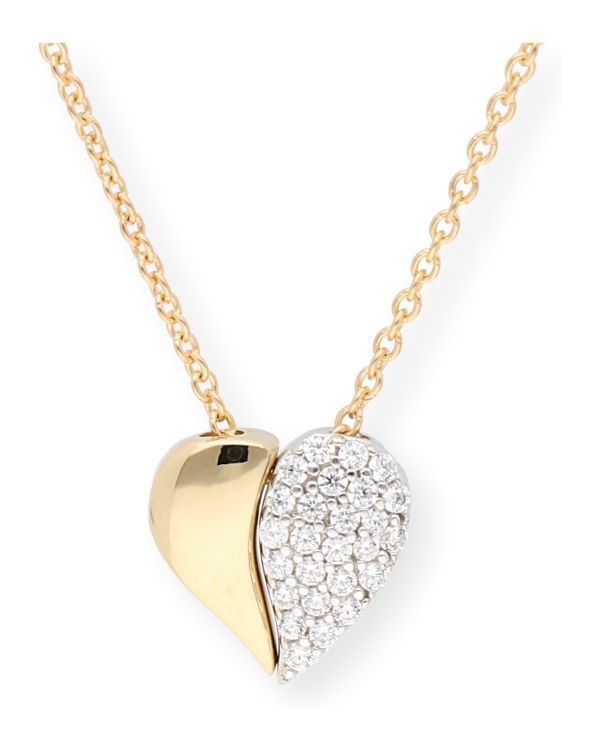 Zirkonia Halskette Gold 9 ct - Hearts von Carat