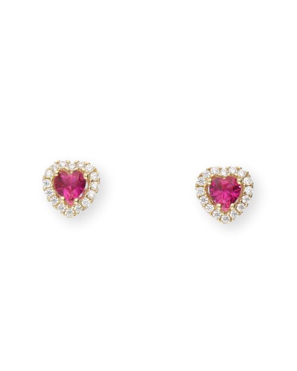 Rubin, Zirkonia Ohrstecker Gold 9 ct - Colorstone von Carat