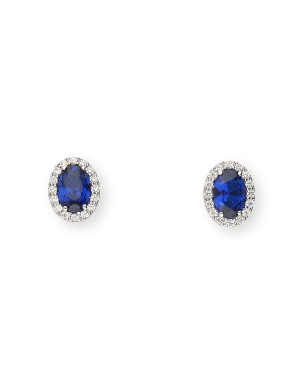 Clous d'oreilles Saphir, Zirconia Or 9 ct - Colorstone de Carat