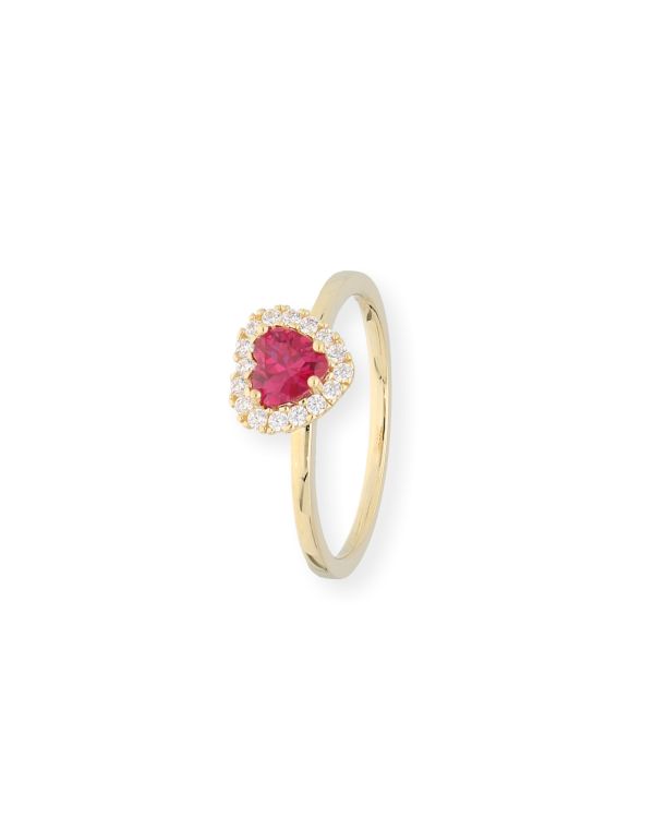Rubin, Zirkonia Ring Gold 9 ct - Colorstone von Carat
