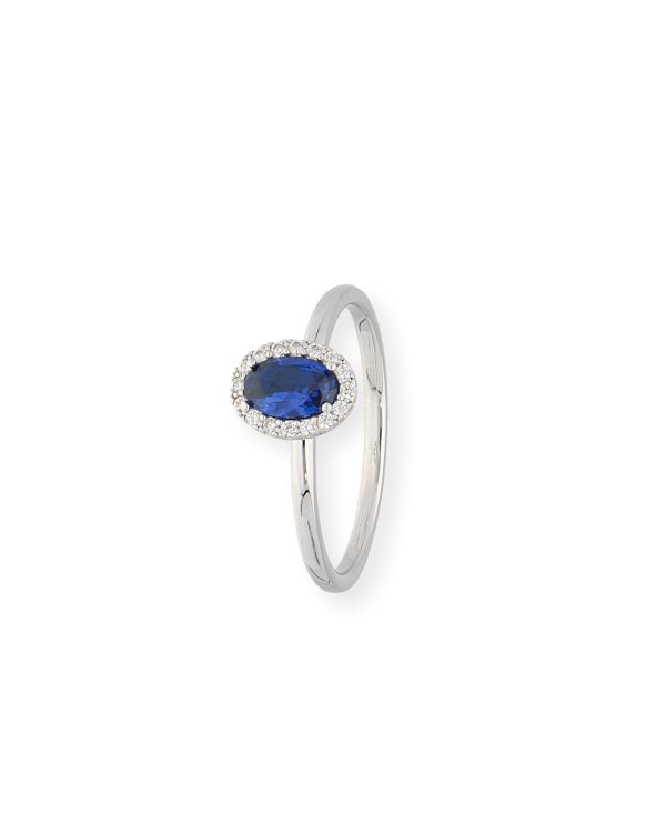 Bague Saphir, Zirconia Or 9 ct - Colorstone de Carat