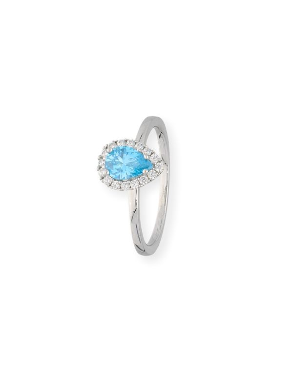 Bague Aiguemarine, Zirconia Or 9 ct - Colorstone de Carat