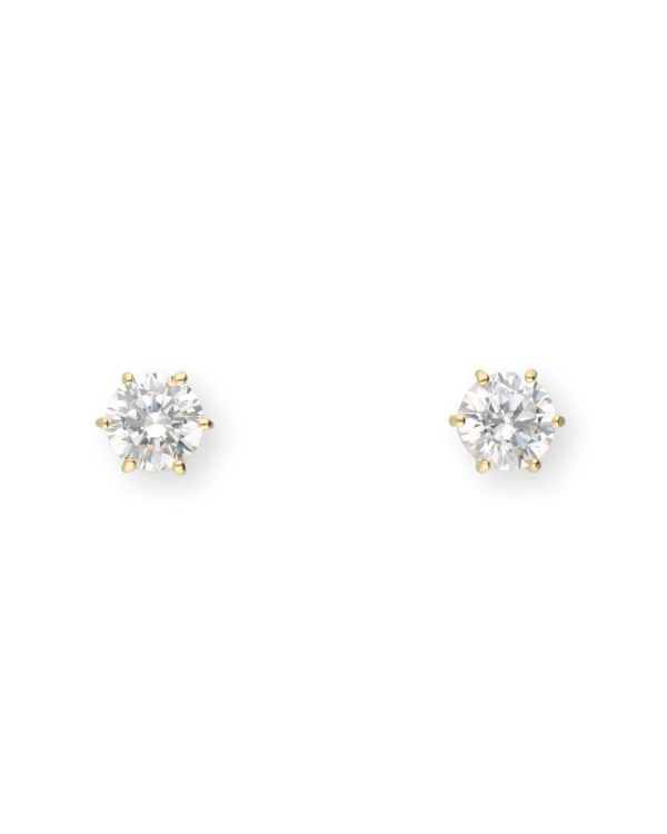 Zirkonia Ohrstecker Gold 18 ct - Solitaire von Carat