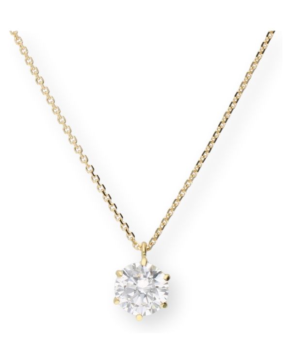 Collier Zirconia Or 18 ct - Solitaire de Carat