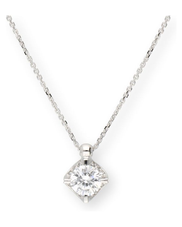 Collier Zirconia Or 18 ct - Solitaire de Carat