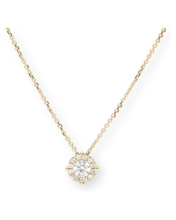 Collier Zirconia Or 18 ct - Solitaire de Carat