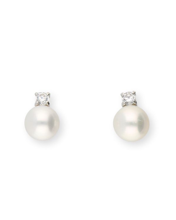 Perlen, Zirkonia Ohrstecker Gold 18 ct - Pearls von Carat
