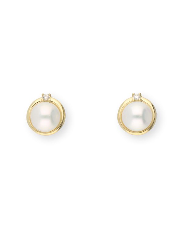 Perlen, Zirkonia Ohrstecker Gold 18 ct - Pearls von Carat