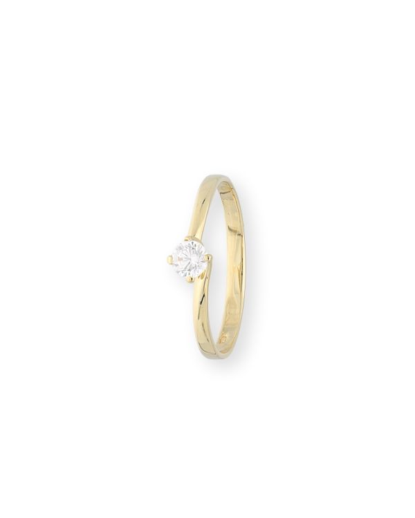 Zirkonia Ring Gold 18 ct - Solitaire von Carat