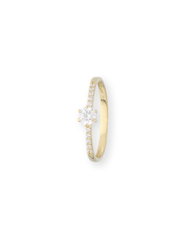 Zirkonia Ring Gold 18 ct - Solitaire von Carat