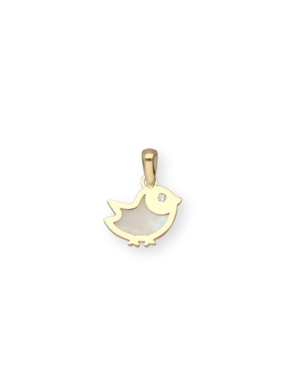 Pendentif Nacre, Zirconia Or 18 ct - Colorstone de Carat