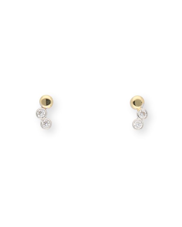 Zirkonia Ohrstecker Gold 18 ct - Trilogy von Carat