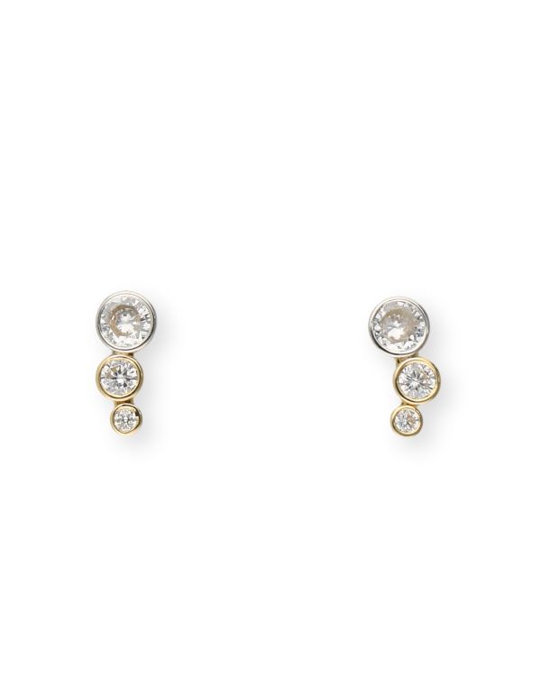 Zirkonia Ohrstecker Gold 18 ct - Trilogy von Carat