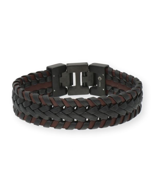 Armband Edelstahl, Leder - Cool von Carat Men
