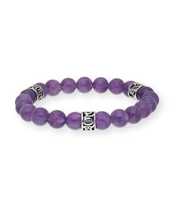 Bracelet Améthyste Acier inoxydable - Genuine Stone de Carat