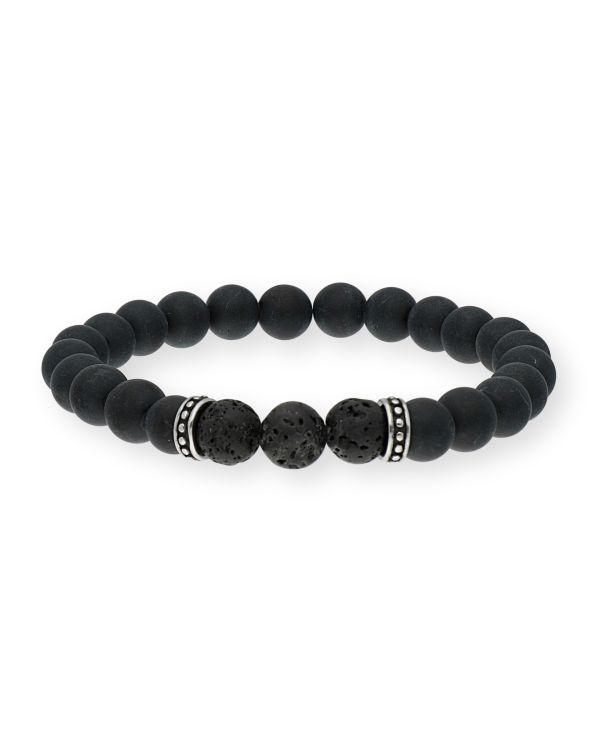 Bracelet Obsidienne Acier inoxydable - Genuine Stone de Carat