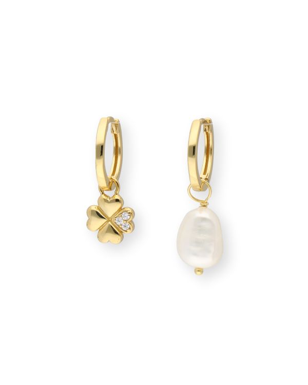 Perlen, Zirkonia Creolen Silber 925 - Pearls von Carat