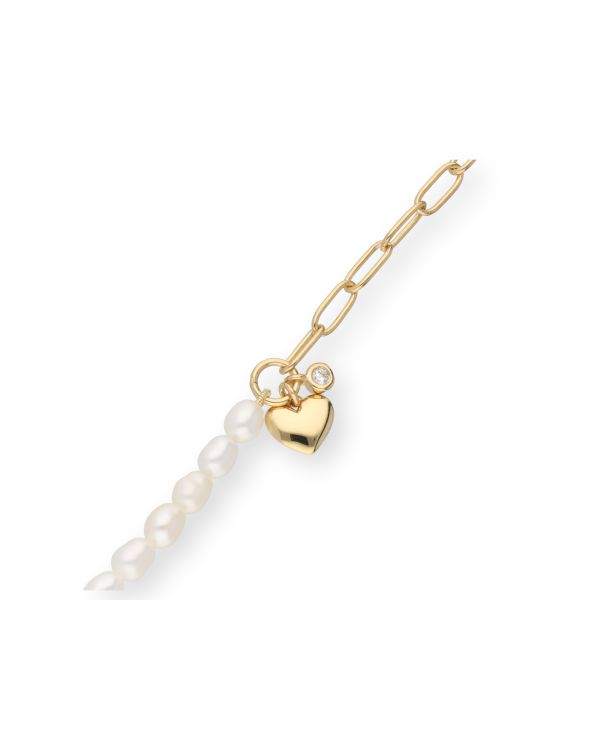 Perlen, Zirkonia Armband Silber 925 - Pearls von Carat