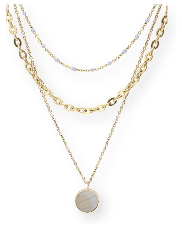 Collier Agate, Émail Acier inoxydable - Colorstone de Carat