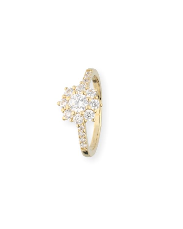 Bague Zirconia Laiton plaqué - Style de Carat and Friends