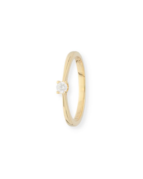 Ring Diamant 0.10 ct Gold 18 Carat - CLASSIC Diamonds
