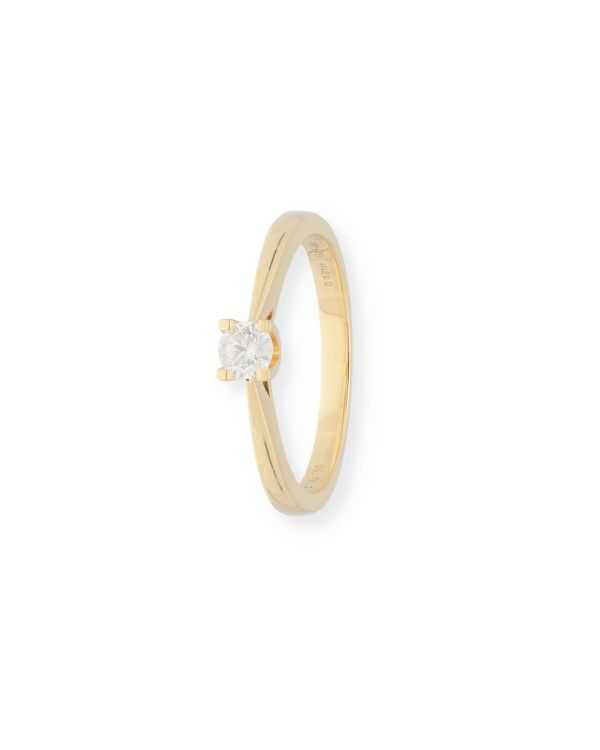 Ring Diamant 0.20 ct Gold 18 Carat - CLASSIC Diamonds