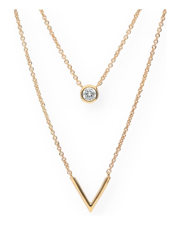 Collier Zirconia Laiton plaqué - Style de Carat
