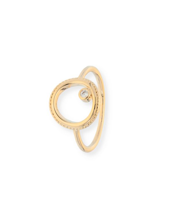 Zirkonia Ring Messing Plaqué - Style von Carat