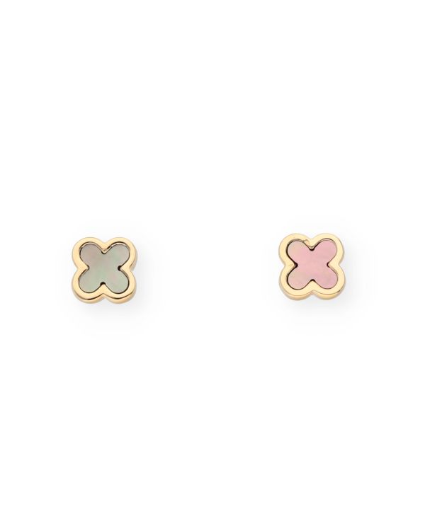 Perlmutter Ohrstecker Messing Plaqué - Colorstone von Carat