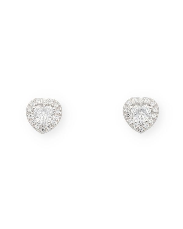 Zirkonia Ohrstecker Gold 18 ct - Hearts von Carat
