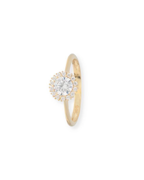Zirkonia Ring Gold 18 ct - Solitaire von Carat