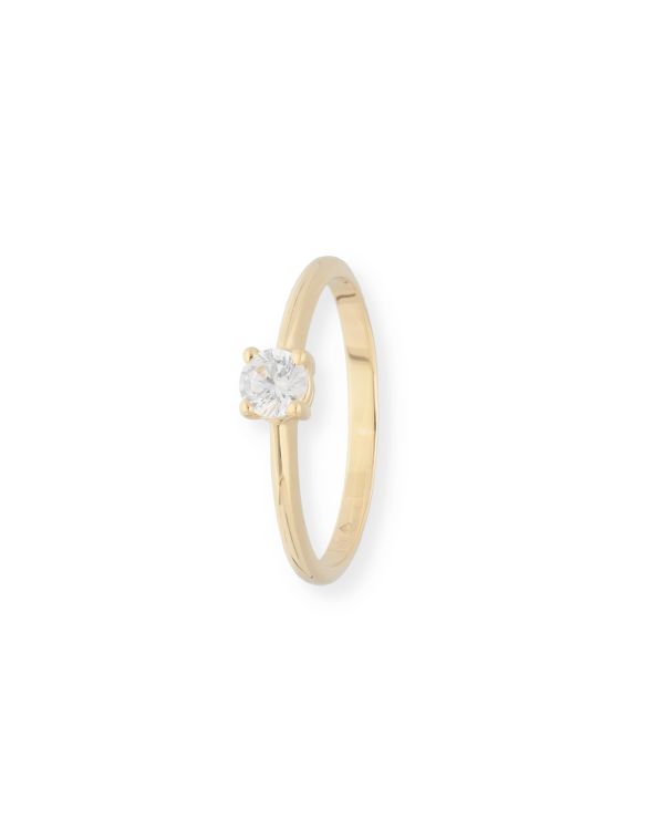 Zirkonia Ring Gold 18 ct - Solitaire von Carat
