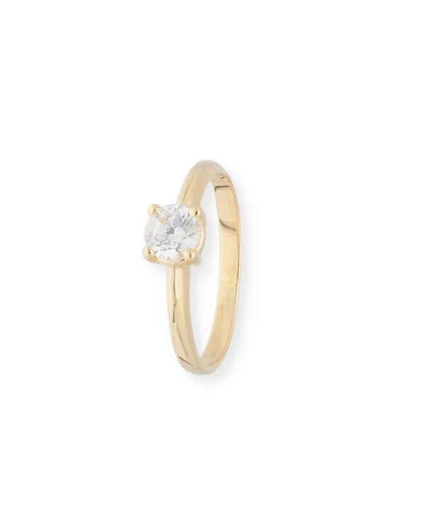 Zirkonia Ring Gold 18 ct - Solitaire von Carat
