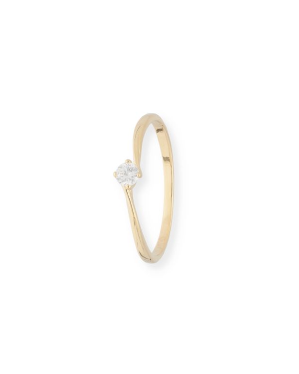 Zirkonia Ring Gold 18 ct - Solitaire von Carat