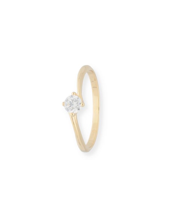 Zirkonia Ring Gold 18 ct - Solitaire von Carat