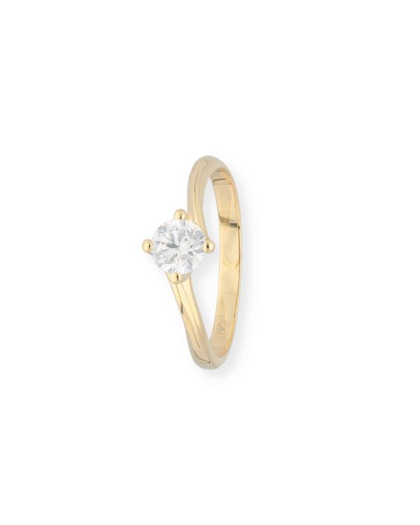 Zirkonia Ring Gold 18 ct - Solitaire von Carat